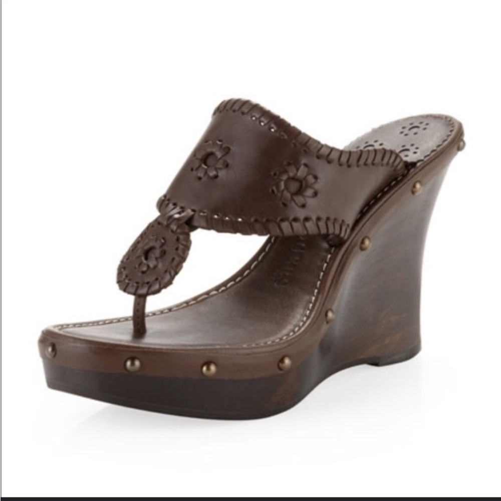 ALMOST NEW JACK ROGERS PLATFORM SANDALS, SIZE 9